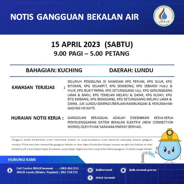 Announcement Official site of Sarawak Rural Water Supply