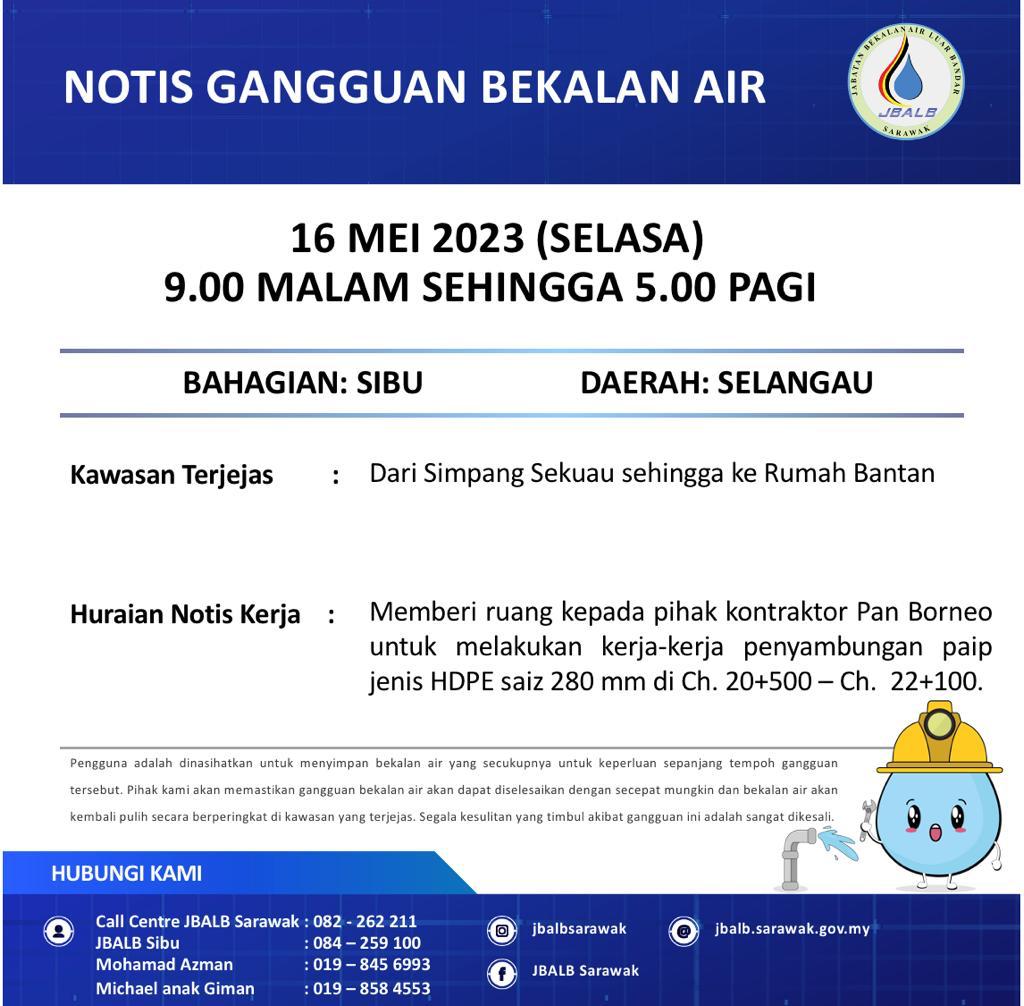 Announcement Official site of Sarawak Rural Water Supply