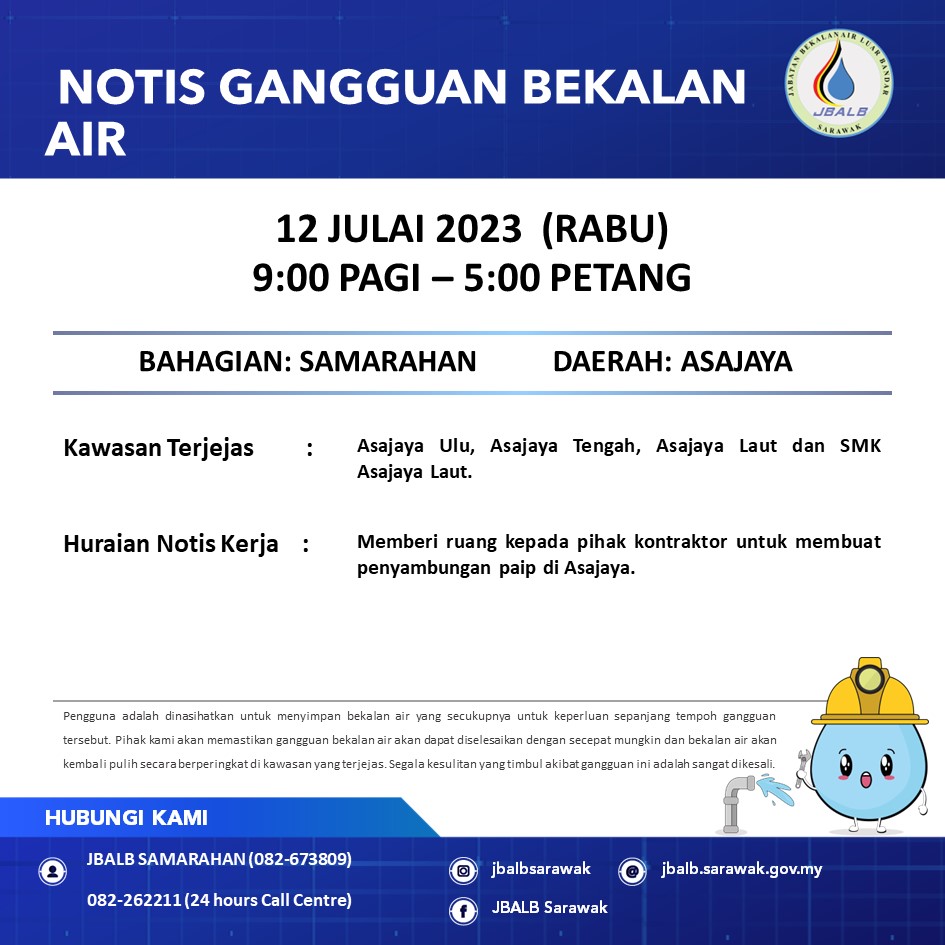 Announcement Official site of Sarawak Rural Water Supply
