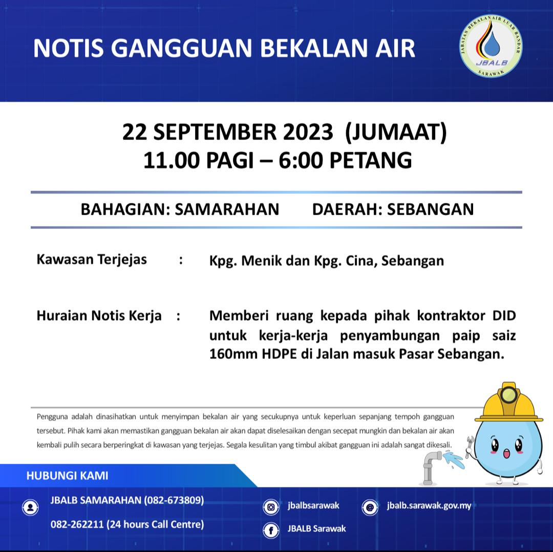 Announcement Official site of Sarawak Rural Water Supply