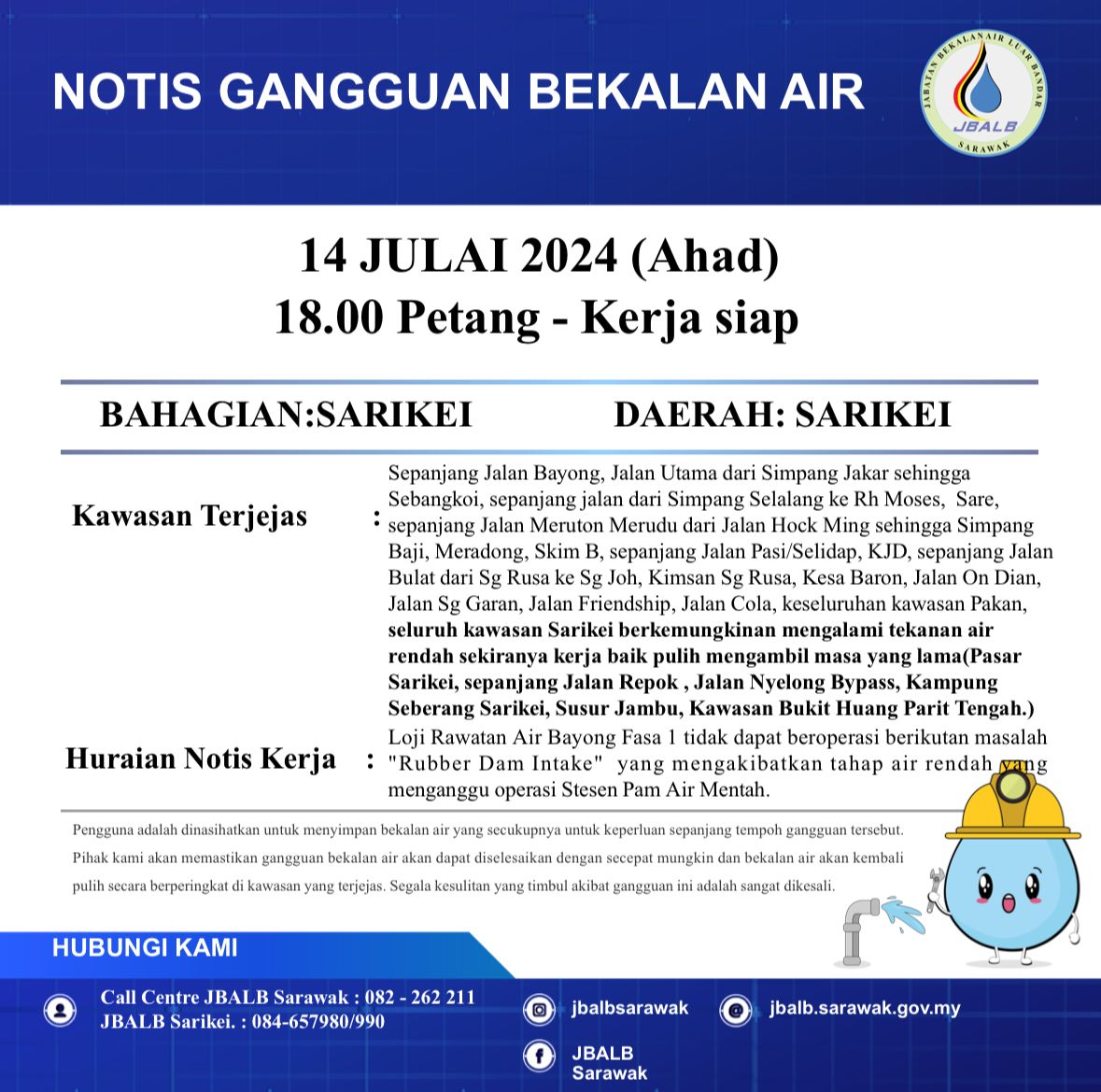 Announcement - Official Website of Sarawak Rural Water Supply ...