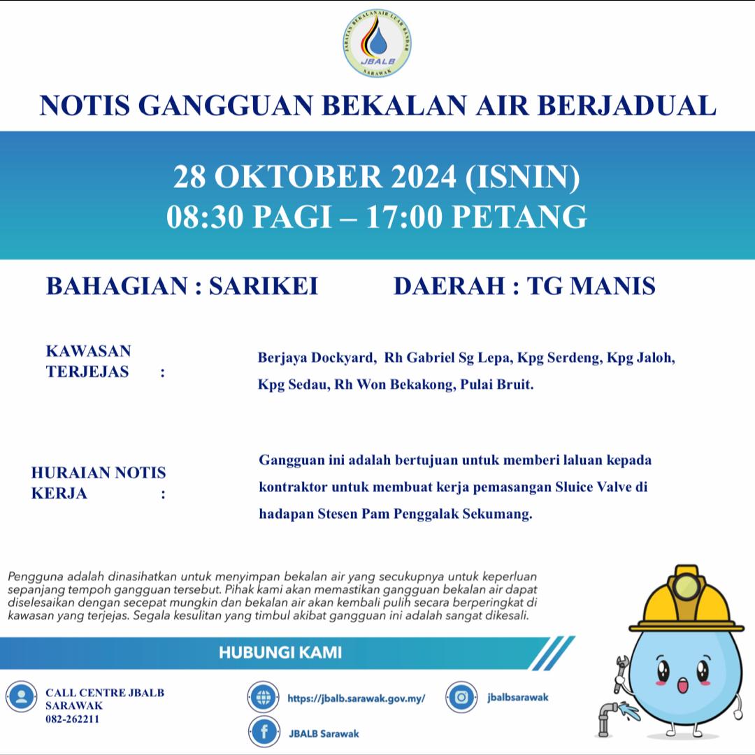 Announcement Official site of Sarawak Rural Water Supply